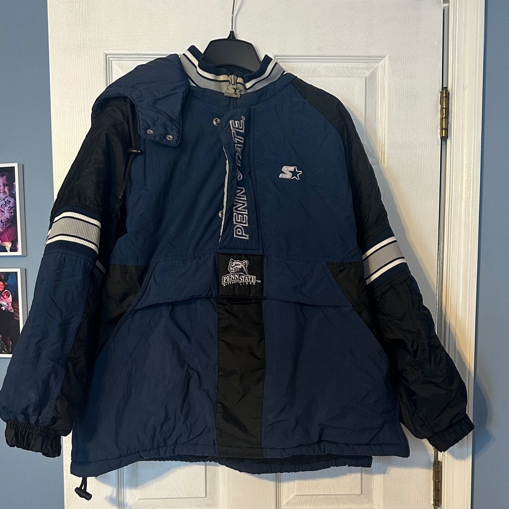 Starter Navy and Black Penn State Jacket